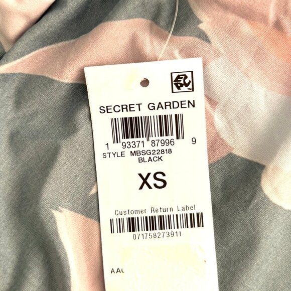 BAR III Floral Caftan Women's Swimwear Cover-Up Size XS Batwing Sleeve - Picture 5 of 6